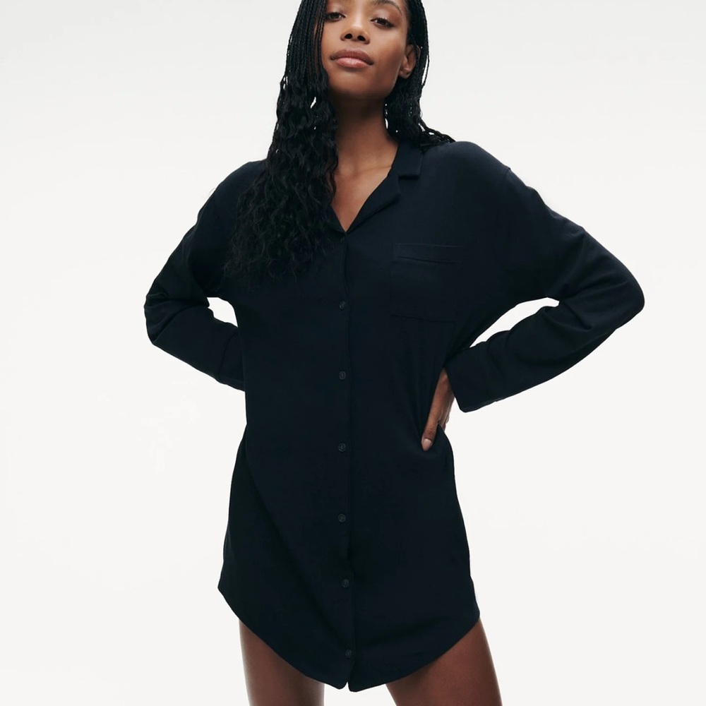 NEW Naadam pajama button-up dress